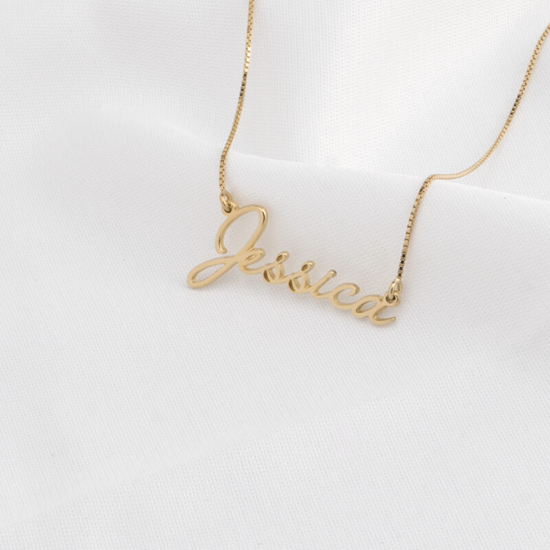 Cursive Script Name Necklace - Image 5