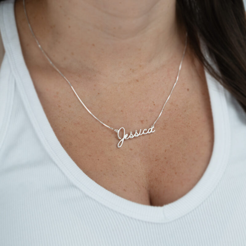 Cursive Script Name Necklace - Image 9
