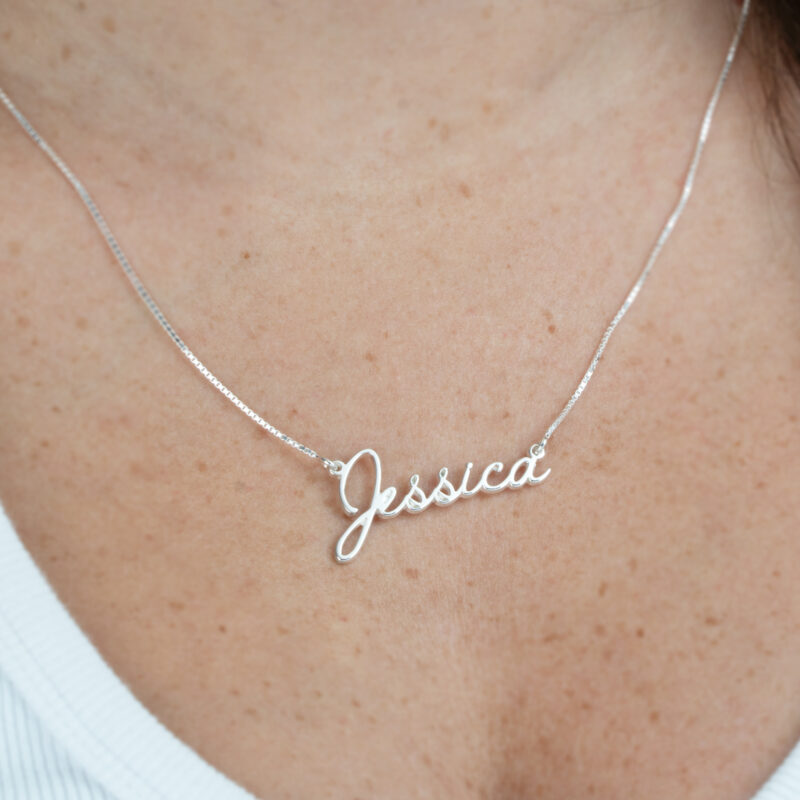 Cursive Script Name Necklace - Image 8