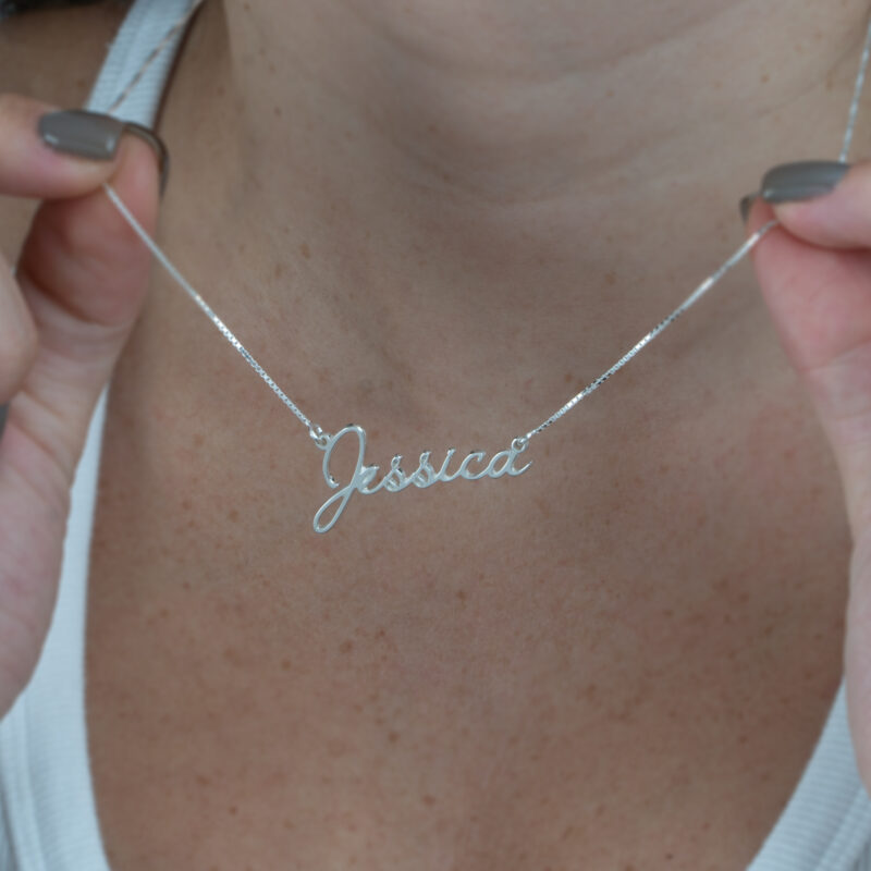Cursive Script Name Necklace - Image 4