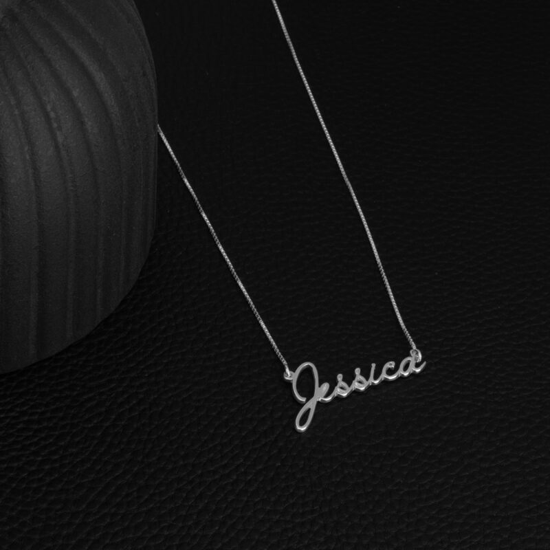 Cursive Script Name Necklace - Image 3